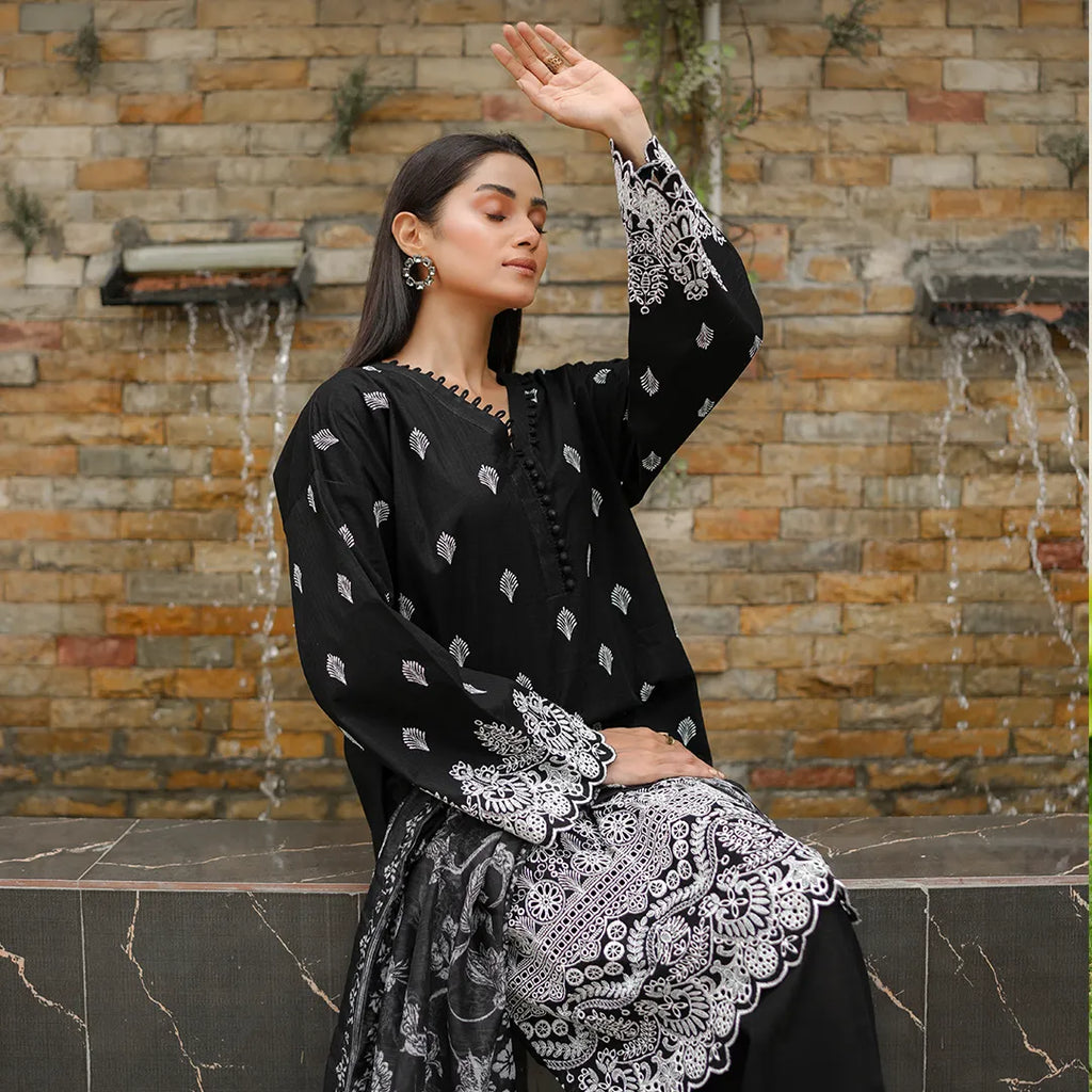 Siyah – Black Schiffli 3-Piece Outfit