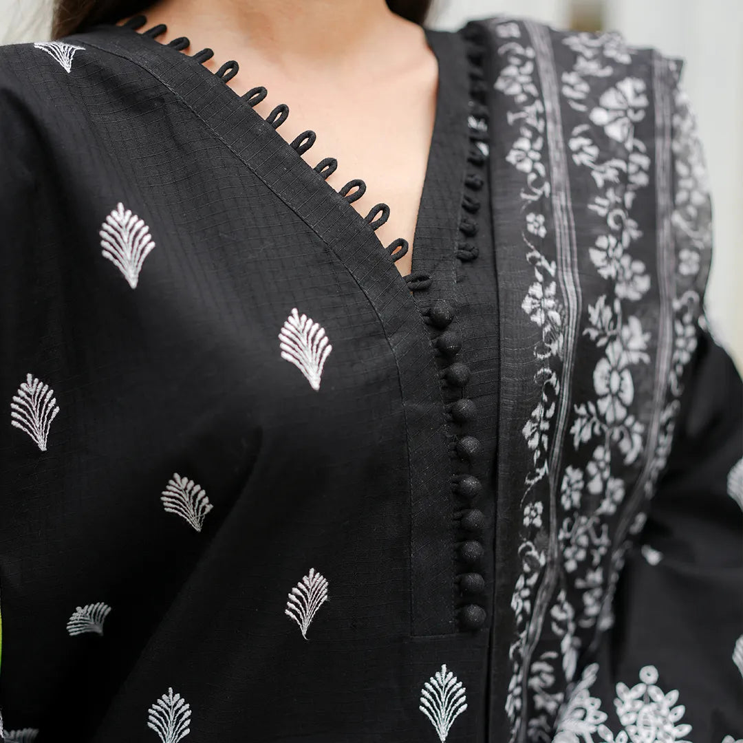 Siyah – Black Schiffli 3-Piece Outfit