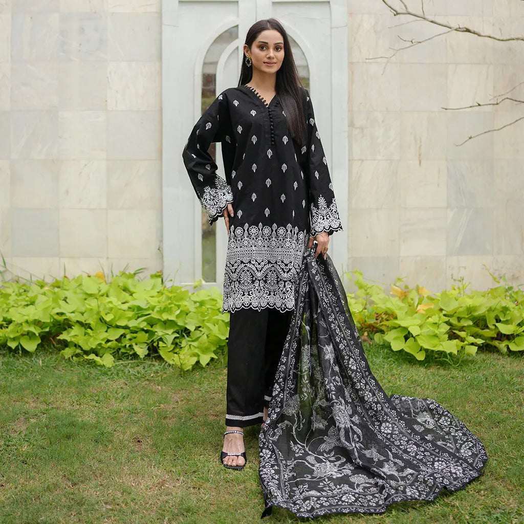 Siyah – Black Schiffli 3-Piece Outfit
