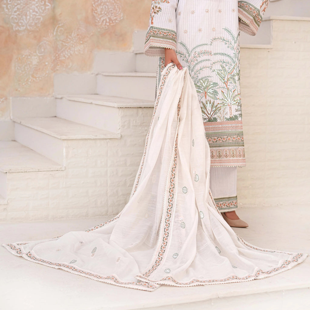 MARMAR | White Scenic Palm 3-Piece Suit