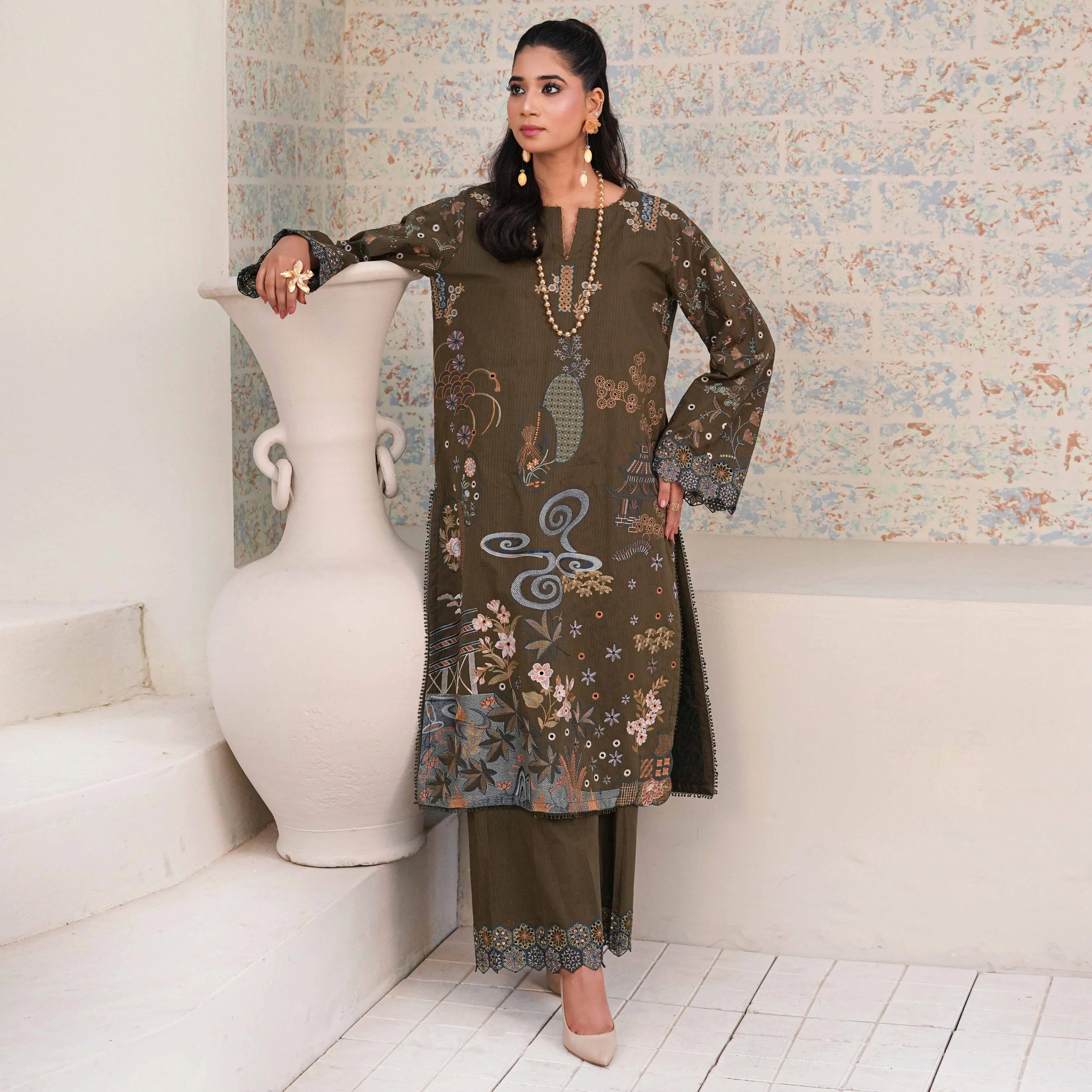 MANZAR | Olive Scenic 2-Piece Suit